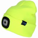 Mütze, gelb mit wiederaufladbarer LED